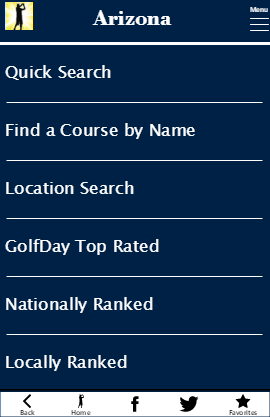 GolfDay_Mobile_App_Arizona_Home_Screen