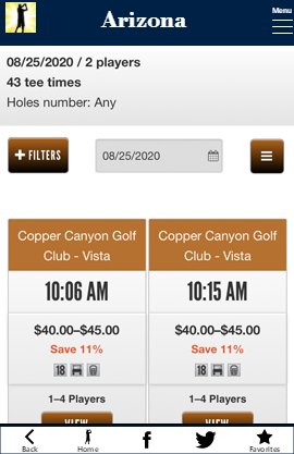 GolfDay_App_Arizona_Booking_Screen_1